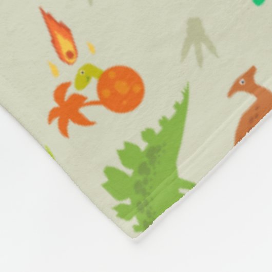 Dinosaurier-Muster Fleecedecke (Ecke)