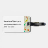 Dinosaurier-Muster Gepäckanhänger (Rückseite horizontal)