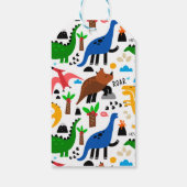 Dinosaurier-Muster Geschenkanhänger (Rückseite)