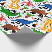 Dinosaurier-Muster Geschenkpapier (Ecke)