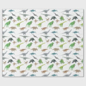 Dinosaurier-Muster Geschenkpapier (Flach)