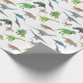 Dinosaurier-Muster Geschenkpapier (Ecke)