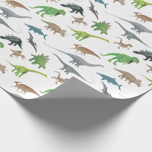 Dinosaurier-Muster Geschenkpapier (Ecke)