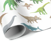 Dinosaurier-Muster Geschenkpapier (Rolleneckpunkt)
