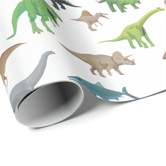 Dinosaurier-Muster Geschenkpapier (Rolleneckpunkt)