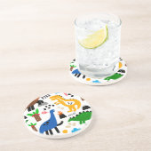 Dinosaurier-Muster Getränkeuntersetzer (Seite)