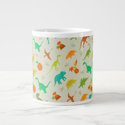 Dinosaurier-Muster Jumbo-Tasse (Vorderseite)
