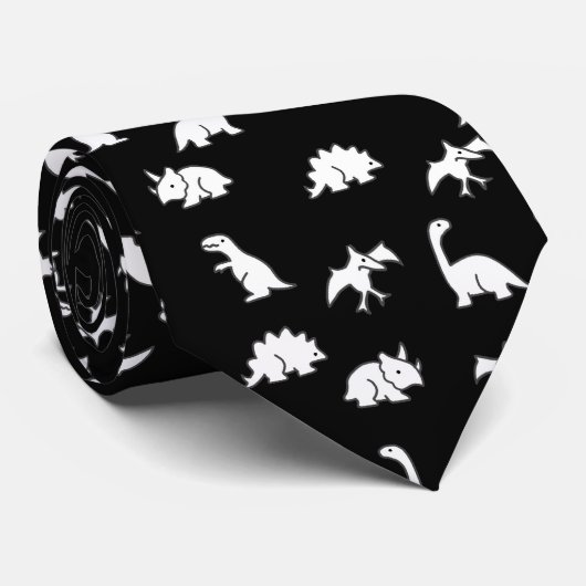 Dinosaurier-Muster Krawatte (Gerollt)
