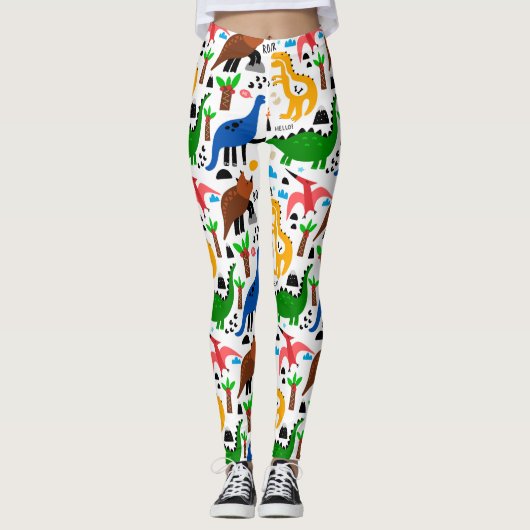 Dinosaurier-Muster Leggings (Vorderseite)