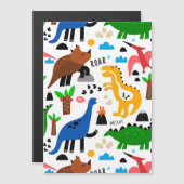 Dinosaurier-Muster Magneteinladung (Vorne/Hinten)