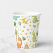 Dinosaurier-Muster Papier-Cup Pappbecher (Rückseite)