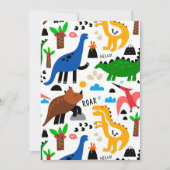 Dinosaurier-Muster Save The Date (Vorderseite)
