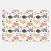 Dinosaurier-Musterkinder Geschenkpapier Set (Vorderseite 2)