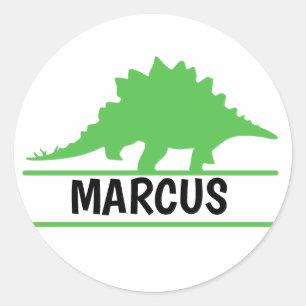 Dinosaurier-Name Personalisierter runder Aufkleber