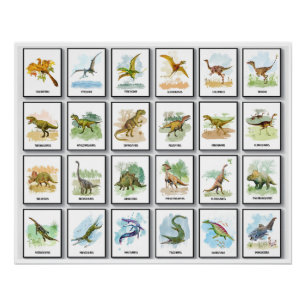 Dinosaurier-Namen Glossy Poster
