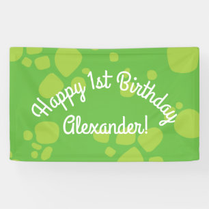 Dinosaurier Niedlich 1. Geburtstag Party Bannerdek Banner