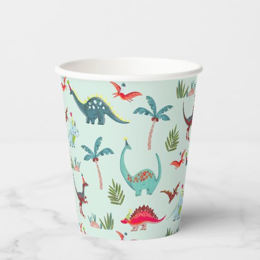 Dinosaurier Niedlich-blaue Kinder Pappbecher (Vorderseite)