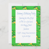 Dinosaurier Niedlich Boys Age Geburtstag Einladung (Rückseite)