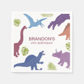 Dinosaurier Niedlich Dino Kid Geburtstagsparty Serviette (Vorderseite)