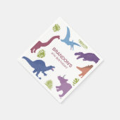 Dinosaurier Niedlich Dino Kid Geburtstagsparty Serviette (Ecke)