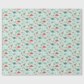 Dinosaurier Niedlich-farbiges Kids-Wrapping Paper Geschenkpapier (Flach)