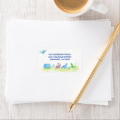 Dinosaurier Niedlich Party Rücksendeadresse Adressaufkleber (Insitu)