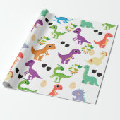 Dinosaurier Niedlich Wrapping Paper Geschenkpapier (Ungerollt)