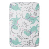 Dinosaurier, Niedliche Dinosaurier, Raumschiff, St Badematte (Vorderseite Vertikal)