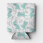 Dinosaurier, Niedliche Dinosaurier, Raumschiff, St Dosenkühler (Vorderseite)