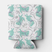 Dinosaurier, Niedliche Dinosaurier, Raumschiff, St Dosenkühler (Rückseite)