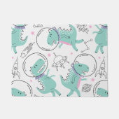 Dinosaurier, Niedliche Dinosaurier, Raumschiff, St Fußmatte (Vorderseite)