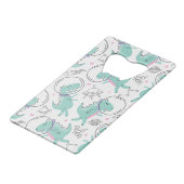 Dinosaurier, Niedliche Dinosaurier, Raumschiff, St Geldbeutel Flaschenöffner (Rückseite Schrägansicht)