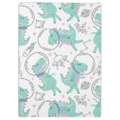 Dinosaurier, Niedliche Dinosaurier, Raumschiff, St Klemmbrett (Rückseite)