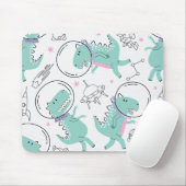 Dinosaurier, Niedliche Dinosaurier, Raumschiff, St Mousepad (Mit Mouse)