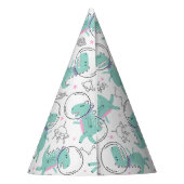 Dinosaurier, Niedliche Dinosaurier, Raumschiff, St Partyhütchen (Rückseite)