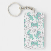 Dinosaurier, Niedliche Dinosaurier, Raumschiff, St Schlüsselanhänger (Vorderseite)