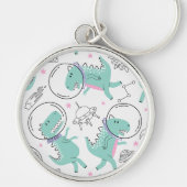 Dinosaurier, Niedliche Dinosaurier, Raumschiff, St Schlüsselanhänger (Vorne)