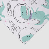 Dinosaurier, Niedliche Dinosaurier, Raumschiff, St Seidenpapier (Ausschnitt)