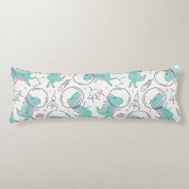 Dinosaurier, Niedliche Dinosaurier, Raumschiff, St Seitenschläferkissen