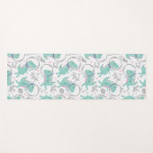 Dinosaurier, Niedliche Dinosaurier, Raumschiff, St Yogamatte (Vorderseite (Horizontal))