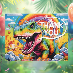 Dinosaurier Niedliche Geburtstag Party Postkarte