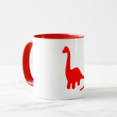 Dinosaurier | Niedlicher Langnecker-Brontosaurus Tasse (Vorderseite Links)