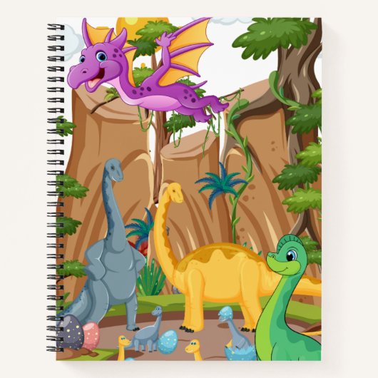 Dinosaurier-Notebook für Kinder Notizblock (Vorderseite)