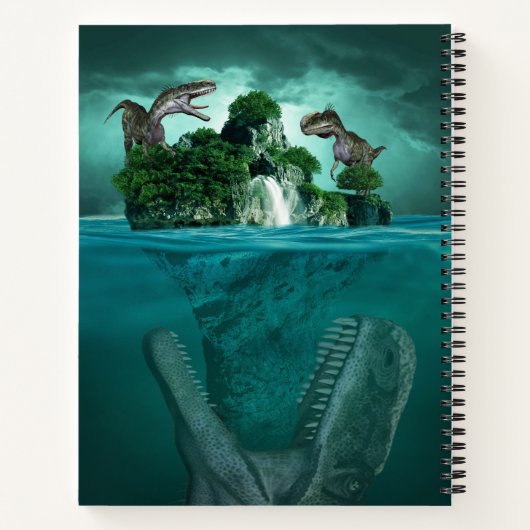 Dinosaurier-Notebook Notizblock (Rückseite)