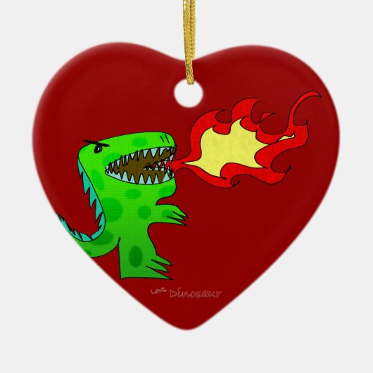 Dinosaurier oder Drache durch Jessica Jimerson - 2 Keramik Ornament (Vorne)