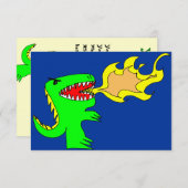 Dinosaurier oder Dragon Art von wenig t + Joseph A Einladung (Vorne/Hinten)