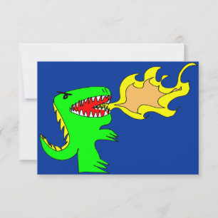 Dinosaurier oder Dragon Art von wenig t + Joseph A Einladung