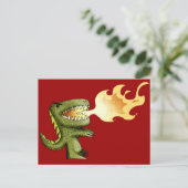 Dinosaurier oder Dragon Kinder Kunst mit Loston Wa Postkarte (Stehend Vorderseite)