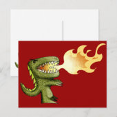 Dinosaurier oder Dragon Kinder Kunst mit Loston Wa Postkarte (Vorne/Hinten)
