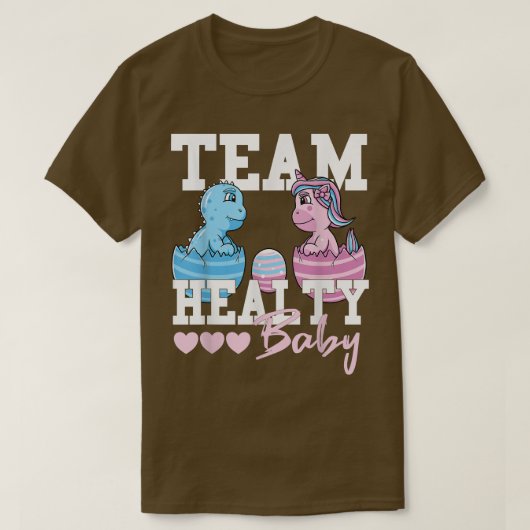 Dinosaurier oder Unicorn Team Gesunde Kinder Gesch T-Shirt (Design vorne)